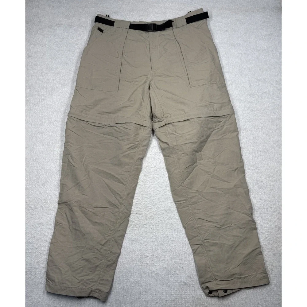 Vintage The North Face Cargo Pants Convertible Shorts 90s Beige‎ Men's Size XL